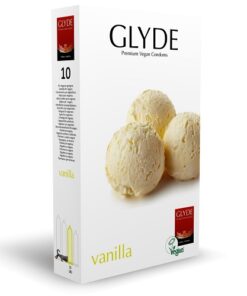 Glyde Ultra Vanilla Flavour Vegan Condoms 10 Pack