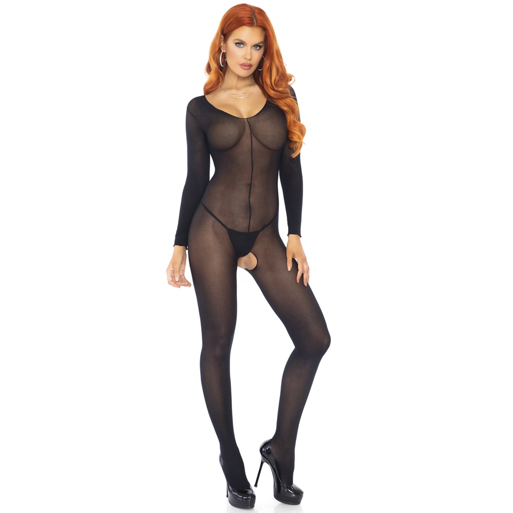 Leg Avenue Sheer Long Sleeves Bodystocking - Image 4